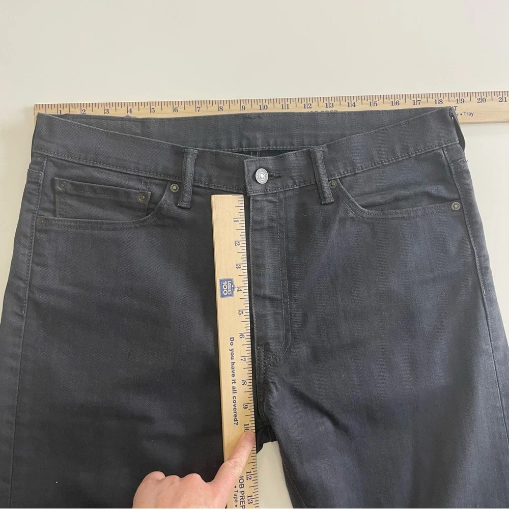 Levi's 513 Straight Slim Fit Charcoal Gray Denim Jeans, 36 x 30